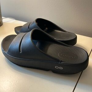 Oofos Black ooahh Slide Sandals